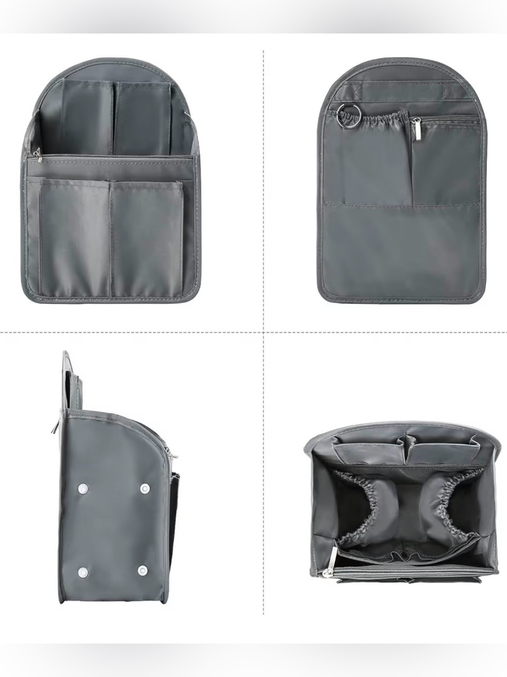 Medium Gray Backpack organizer for loungefly purse backpack or crossbody new